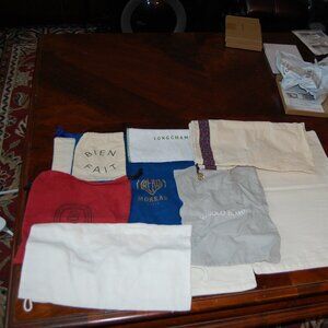 Seven Designer Dust Cover Bags With Drawstrings  All Included